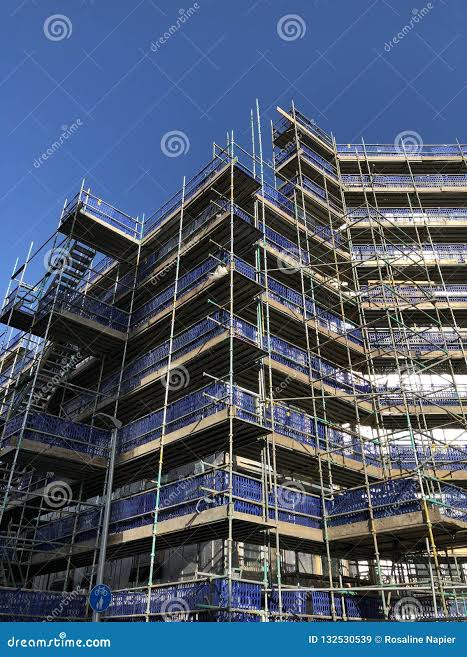 Scaffolders at work in London